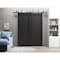 Sartodoors Sliding Closet Barn Bypass Doors 64 x 80in, Quadro 4111 Matte Black, Sturdy 6.6ft Rails QUADRO4111BBB-BLK-64 - alternate 2